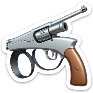 gun with a bow  sticker