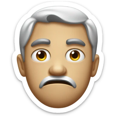 pissed off emoji with one raised eyebrow sticker