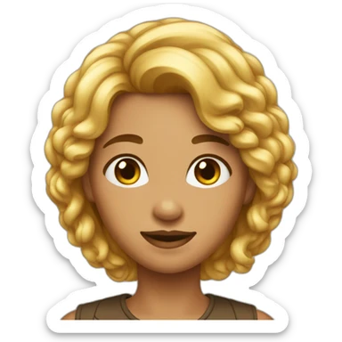 Métisse cheveux bruns sticker