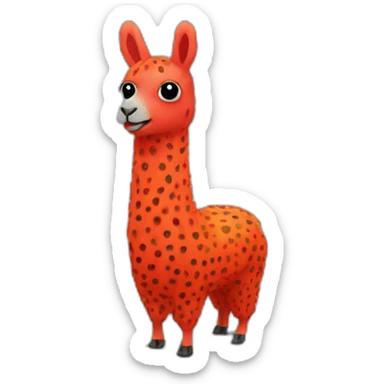 yayoi kusama llama sticker