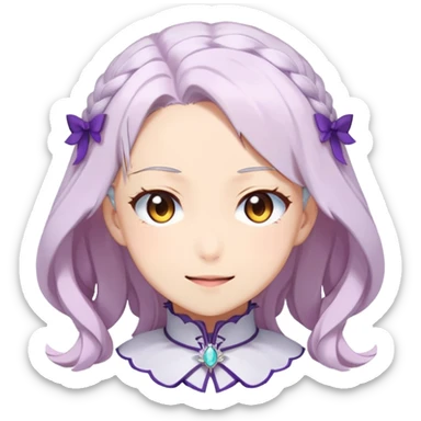 Emilia from Re:Zero winks sticker