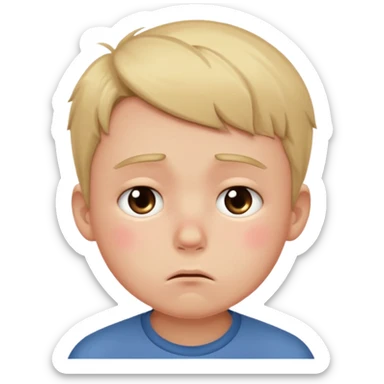 Ashamed emoji boy sticker