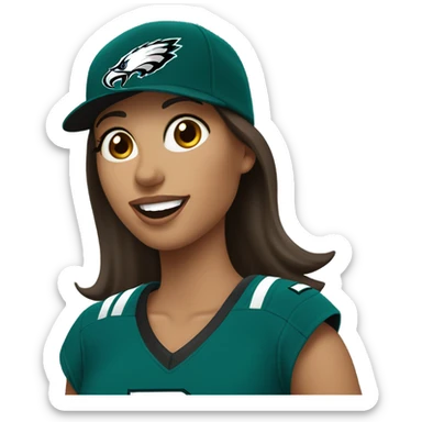 Brunette eagles fan sticker