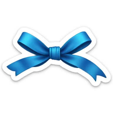 Blue bow  sticker