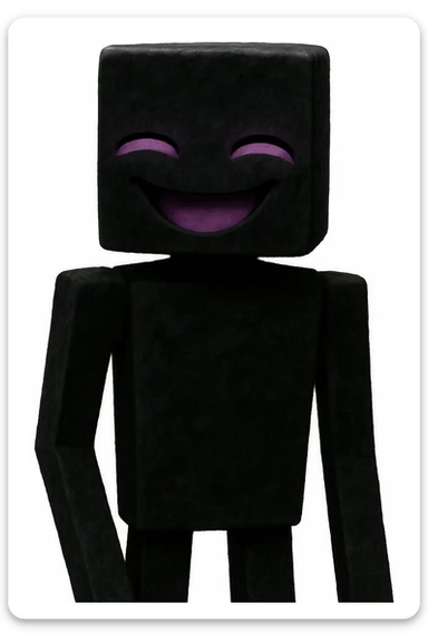 Keep the picture quality and style exactly the same. Give the character a happy expression in the same style as the reference image. sticker