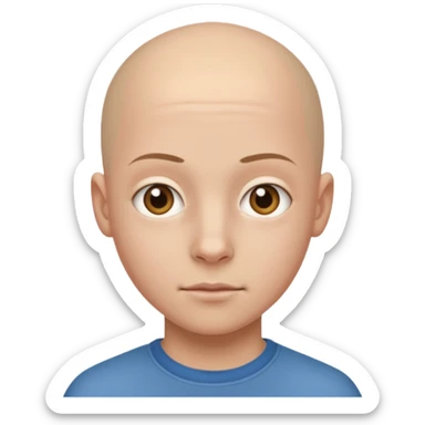 bald teenager sticker