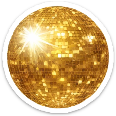 glitter disco ball sticker