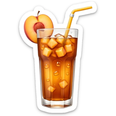 Peach ice tea sticker