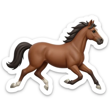 Horse running emogi sticker