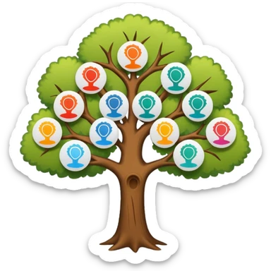 family tree diagram sticker