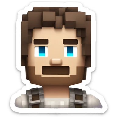 A cool looking Minecraft Steve sticker