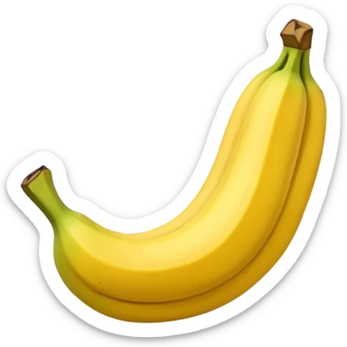 Crear un emoticón que tenga que ver con una variedad de Cambures , y que la paleta de colores sea la siguiente: Rojo Carmín, Amarillo, Amarillo Crema y Verde Pasto sticker