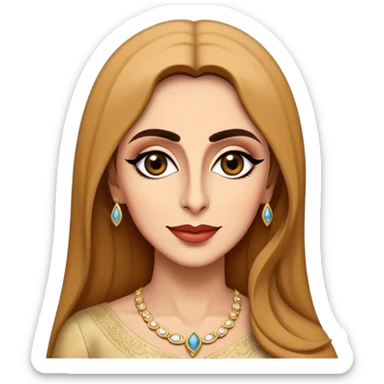 Cinematic Realistic Fairuz Portrait Emoji, depicted as an iconic Lebanese singer with graceful soulful expression and elegant attire, rendered with lifelike textures and warm radiant lighting that captures her timeless musical allure. sticker