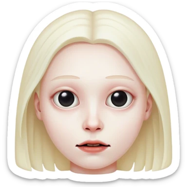 portrait of Really bad creepy AI generated person  sticker