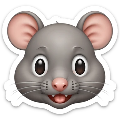 A rat crying in happiness  sticker
