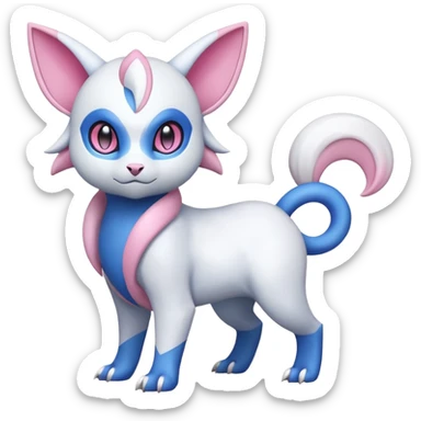 Absol-Lumineon-Skitty-Amauara-Fakémon-hybrid-creature (full body)  sticker