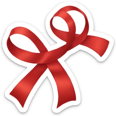 Red ribbon sticker
