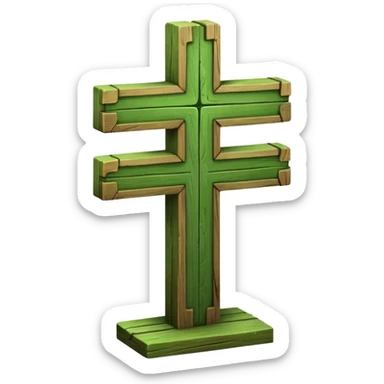 change the red cross emoji color from red to green color sticker