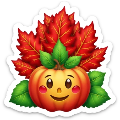 Una pradera con muchas setas y hadas sticker