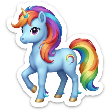 Rainbow galarian ponyta sticker