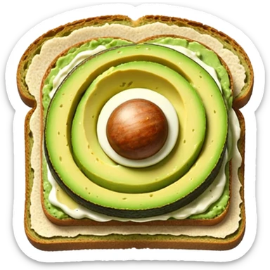 avocado toast no seed  sticker