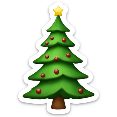Christmas tree astetic brown  sticker