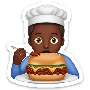 eating sloppy  sticker