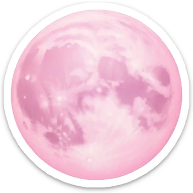pastel pink moon sticker