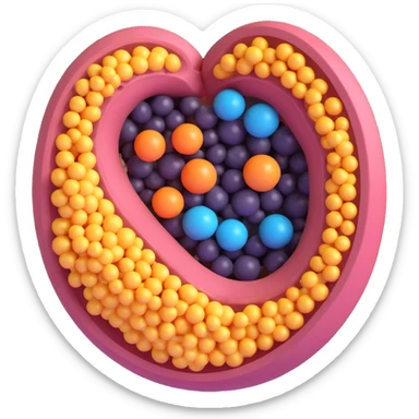 3D scientific diagram of a biomembrane with organelles, cutaway view showing double phospholipid layer, embedded proteins, surface carbohydrates, nearby nucleus and ribosomes, realistic lighting, educational clarity sticker
