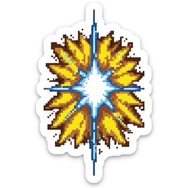 Kamehameha energy blast sticker
