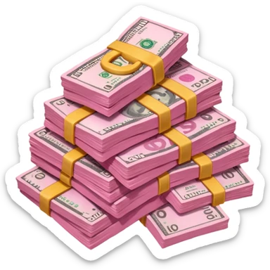 pink money sticker