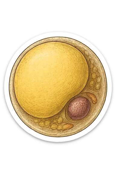 CELLULE DI GRASSO GIALLE FLUTTUANO IN ARIA sticker