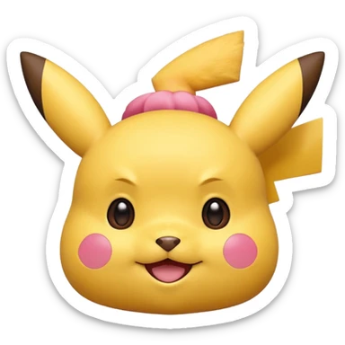 Pikachu version ios avec que la tête plus mignon sticker