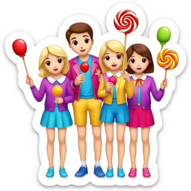 Spice girls collab with chupa chups lollipop sticker