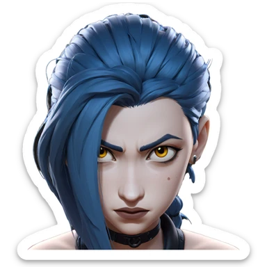 jinx in simple portrait sticker