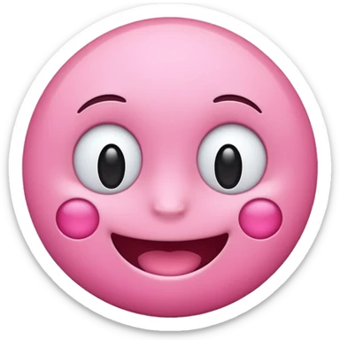 Emoji cute pink sticker