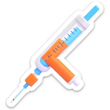 A syringe sticker