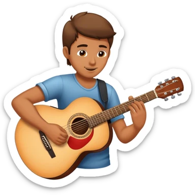 passionate guitar player sticker