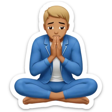 Metroman on his knees sobbing into his hands sticker