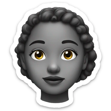 monochrome portrait of a girl sticker