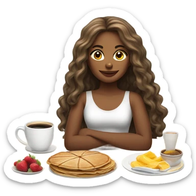 Artemis eating breakfast sticker