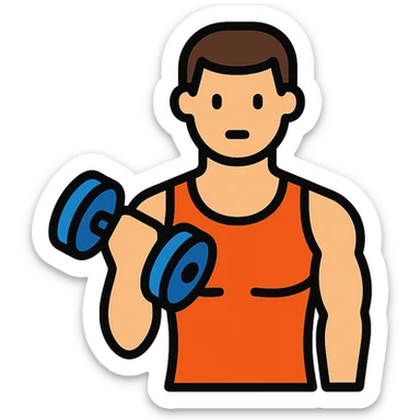 A sportsman who is dedicated to his workout routine and spend a lost of time at the gym sticker