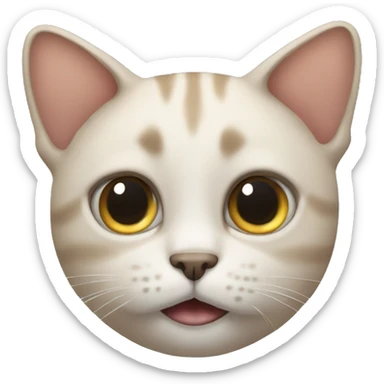 A cat with huge eyes and really small head sticker