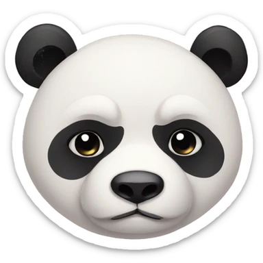 sad fat panda sticker