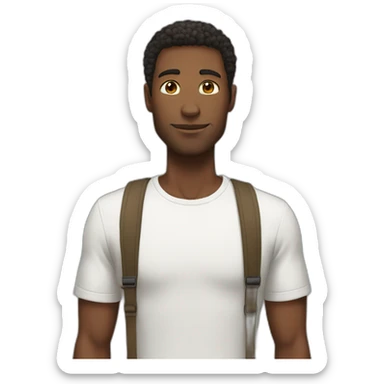 bold tall guy with short guy sticker