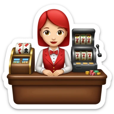 casino cashier sticker