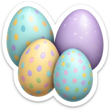 three decorative easter eggs sticker
