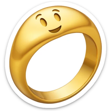 gold ring without a diamond, emoji style sticker
