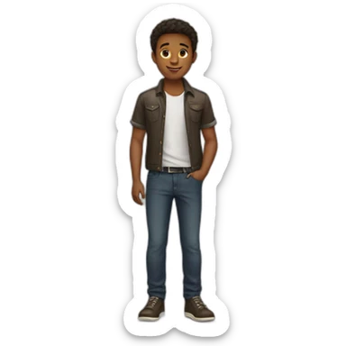 handsome boy sticker