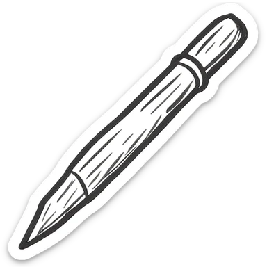 Make this reed pen look ancient, as if from Jesus' time, with a rustic, hand-carved appearance, no background. sticker
